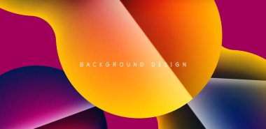 Colorful bubble abstract background with shadow effects. Minimalist geometric vector Illustration For Wallpaper, Banner, Background, Card, Book Illustration, landing page