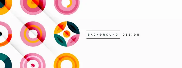 Círculos Coloridos Uma Composição Grade Fundo Abstrato Design Para Papel — Vetor de Stock