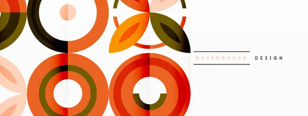 Cercles Colorés Fond Abstrait Tech Design Pour Papier Peint Bannière — Image vectorielle