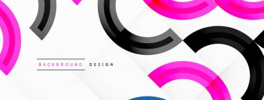 Değişik tonlara ve renklere sahip canlı ve göz alıcı bir tasarıma sahip renkli çemberler girdap ve dinamik bir etki yaratıyor.