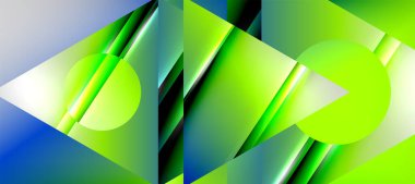 Triangle abstract background with shiny and glossy effects. Vector Illustration For Wallpaper, Banner, Background, Card, Book Illustration, landing page