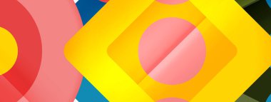 Triangles and circles abstract background for wallpaper, banner, background, card, book Illustration, landing page