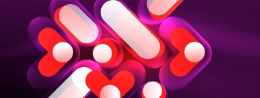 Neon dairesi soyut arkaplan. Duvar kağıdı, afiş, sunum, arkaplan şablonu