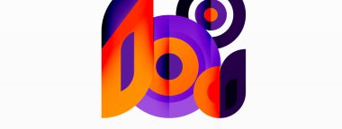 Soyut yuvarlak şekiller arka plan. Minimalist dekorasyon. Çemberleri ve halkaları olan geometrik arkaplan