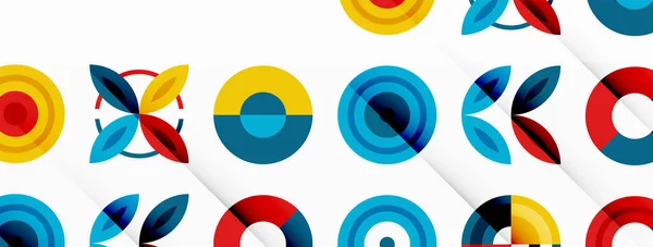 Círculos Coloridos Uma Composição Grade Fundo Abstrato Design Para Papel — Vetor de Stock