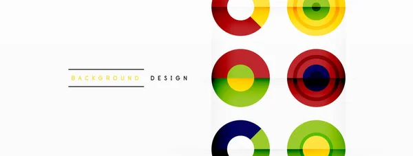 Fond Accrocheur Cercles Colorés Taille Égale Disposés Motif Abstrait Circle — Image vectorielle