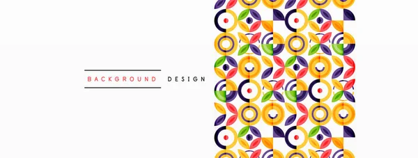 Círculos Coloridos Fondo Abstracto Diseño Alta Tecnología Para Papel Pintado — Vector de stock