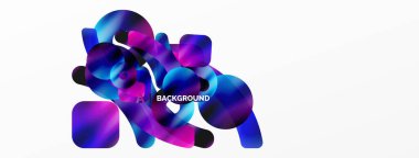 Metalik parlak geometrik yüzeyler, yuvarlak şekiller ve daireler. Duvar kağıdı, afiş, arkaplan, kart, kitap illüstrasyonu, iniş sayfası için dijital ağ geleceksel şablonu