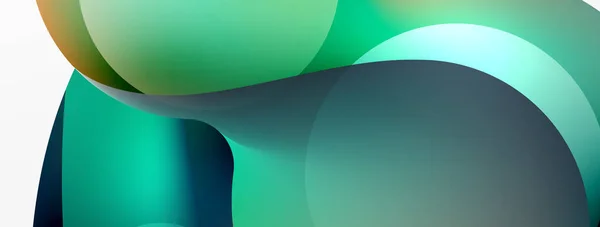 Fluid Abstract Background Liquid Color Gradients Composition Shapes Circle Flowing — Stockový vektor