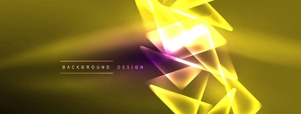 Vibrant Geometric Neon Shiny Line Arrière Plan Affichage Audacieux Époustouflant — Image vectorielle