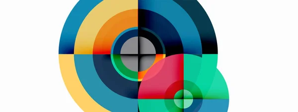 Cercle Fond Abstrait Géométrique Minimal Tendance Illustration Vectorielle Pour Papier — Image vectorielle