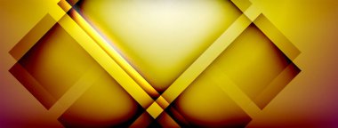 Light and shadow squares and lines abstract background