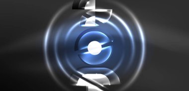 Soyut arkaplan parlayan neon halkalar ve sihirli ışık efektleri olan çizgiler. Duvar kağıdı, afiş, arkaplan, iniş sayfası, duvar resimleri, davetiyeler, posterler için yüksek teknoloji tasarımı