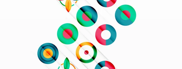 Círculos Coloridos Fondo Abstracto Composición Cuadrícula Diseño Para Papel Pintado — Vector de stock