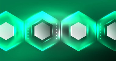 Neon altıgen arka plan. Duvar kağıdı, afiş, arkaplan, iniş sayfası, duvar resimleri, davetiyeler, posterler için yüksek teknoloji tasarımı