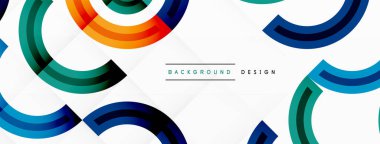 Renkli çember soyut arkaplan. Duvar kağıdı, afiş, sunum, arkaplan şablonu