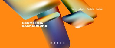 Colorful geometric background landing page. Vector illustration for wallpaper, banner, background, leaflet, catalog, cover, flyer