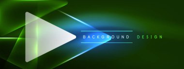 Canlı Geometrik Neon Parlak Hat Arkaplanı. Biçimlerin, Satırların, Renklerin ve Parıltının Cesur ve Çarpıcı Gösterimi, Gelecekçi Modern Tasarımlar İçin Mükemmel, Yüksek Teknolojik Sunumlar, Teknoloji Web Sayfaları