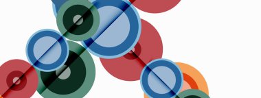 Gölgeler ile çevreler küçük geometrik bileşim soyut arkaplan