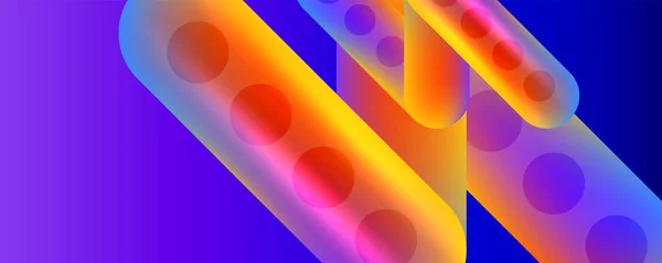 Techno Shapes Lines Abstract Background Glossy Elements Vector Illustration Wallpaper — ストックベクタ
