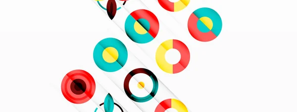 Kolorowe Kółka Kompozycji Siatki Abstrakcyjne Tło Projekt Tapety Baner Tło — Wektor stockowy