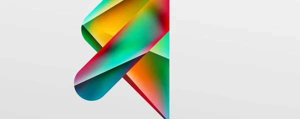 Triangle Fluid Color Gradient Abstract Background Vector Illustration Wallpaper Banner - Stok Vektor