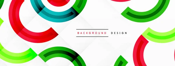 Fond Abstrait Cercle Coloré Avec Design Vibrant Accrocheur Qui Intègre — Image vectorielle