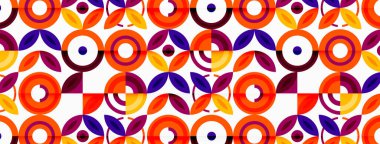 Renkli çemberler soyut arkaplan. Duvar kağıdı, afiş, arkaplan, iniş sayfası, duvar resimleri, davetiyeler, posterler için yüksek teknoloji tasarımı