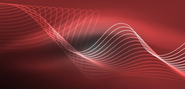 Soyut arkaplan neon dalgası. Duvar kağıdı, afiş, arkaplan, iniş sayfası, duvar resimleri, davetiyeler, posterler için yüksek teknoloji tasarımı