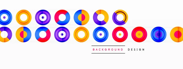 Fondo Llamativo Círculos Coloridos Igual Tamaño Dispuestos Patrón Abstracto Círculo — Archivo Imágenes Vectoriales
