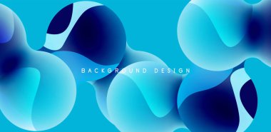 Bright abstract background glossy shiny circle and sphere composition. Minimalist geometric vector Illustration For Wallpaper, Banner, Background, Card