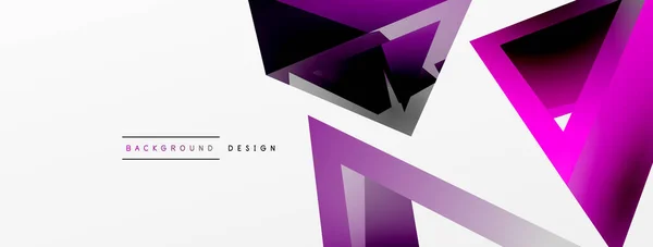 Triangle Abstract Background Vector Basic Shape Technology Business Concept Composition —  Vetores de Stock