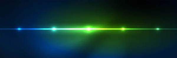 Líneas Onda Fluido Brillante Neón Concepto Luz Espacial Energía Mágica — Vector de stock