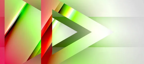 トレンド最小幾何学的組成抽象的な背景 光沢のある三角形の背景に影の線と光 ベクトルイラスト壁紙 バナー カード 本イラスト — ストックベクタ