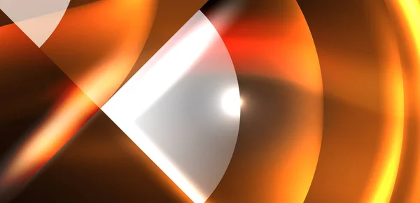Fond Abstrait Cercles Fluo Lumineux Des Lignes Avec Des Effets — Image vectorielle