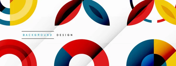 グリッド構成抽象的な背景のカラフルな円 バナー ランディングページ 壁アート 招待状 プリント ポスターのデザイン — ストックベクタ