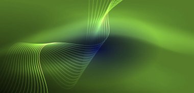 Soyut arkaplan neon dalgası. Duvar kağıdı, afiş, arkaplan, iniş sayfası, duvar resimleri, davetiyeler, posterler için yüksek teknoloji tasarımı