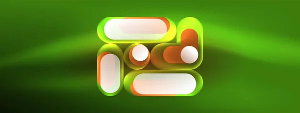 Neon Kreis Abstrakten Hintergrund Vorlage Für Tapete Banner Präsentation Hintergrund — Stockvektor