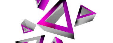 3d üçgen soyut arkaplan. Temel şekil teknolojisi ya da iş konsepti bileşimi. Duvar kağıdı, afiş, arkaplan veya iniş için moda tekno iş şablonu