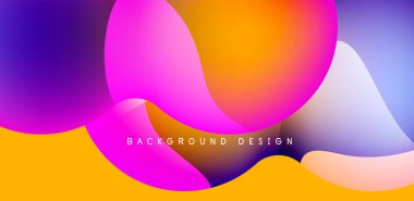 Spheres and circles abstract background, trendy colorful design. Vector Illustration For Wallpaper, Banner, Background, Card, Book Illustration, landing page