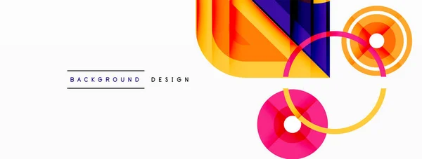 Färgglada Trianglar Och Cirklar Abstrakt Bakgrund Design För Tapeter Banner — Stock vektor