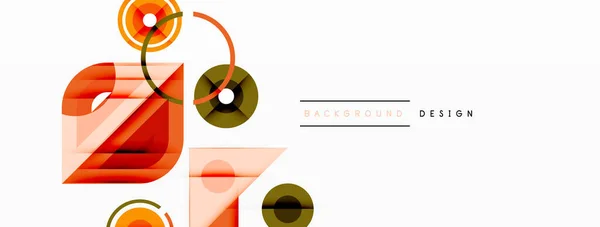 Triangles Colorés Cercles Fond Abstrait Conception Pour Papier Peint Bannière — Image vectorielle