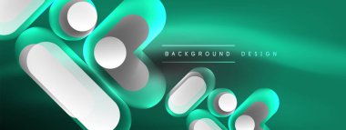 Parlak yuvarlak şekiller soyut arkaplan. Duvar kağıdı, afiş, sunum, arkaplan şablonu