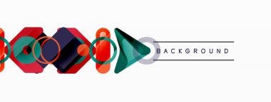 Renkli geometrik soyut arkaplan. En küçük üçgen ve kare şekilleri bileşimi