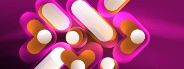 Neon dairesi soyut arkaplan. Duvar kağıdı, afiş, sunum, arkaplan şablonu