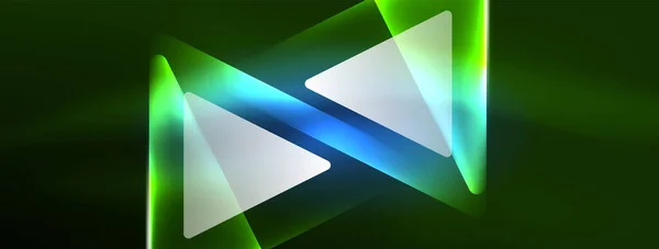 Levendige Geometrische Neon Glanzende Lijn Achtergrond Een Gedurfde Prachtige Weergave — Stockvector
