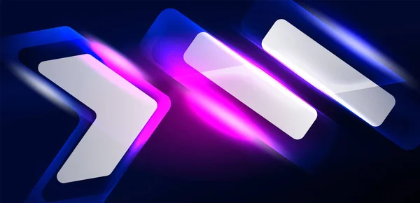 Neon Snelheid Pijl Lijn Vormen Achtergrond High Tech Concept Met — Stockvector