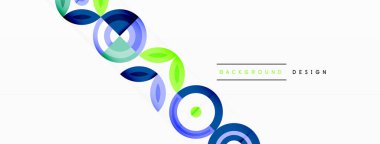 Renkli çemberler soyut arkaplan. Duvar kağıdı, afiş, arkaplan, iniş sayfası, duvar resimleri, davetiyeler, posterler için yüksek teknoloji tasarımı