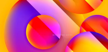 Parlak yüzeyi ve ışığı olan daireler ve gölge efektleri soyut arka plan. Kapaklar, şablonlar, el ilanları, afişler, broşürler, afişler için şablon