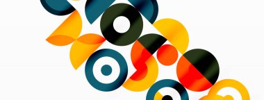 Renkli çember soyut arkaplan. Duvar kağıdı, afiş, sunum, arkaplan şablonu